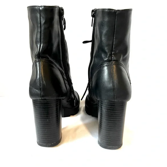 HOST PICK Charlotte Russe Chunky Heel Boots in Black - Picture 5 of 11